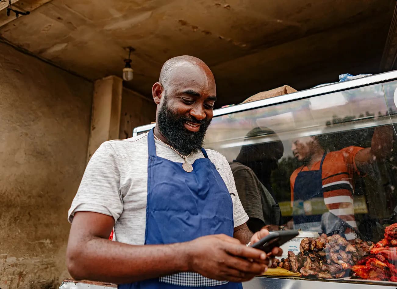 African connecting to the internet