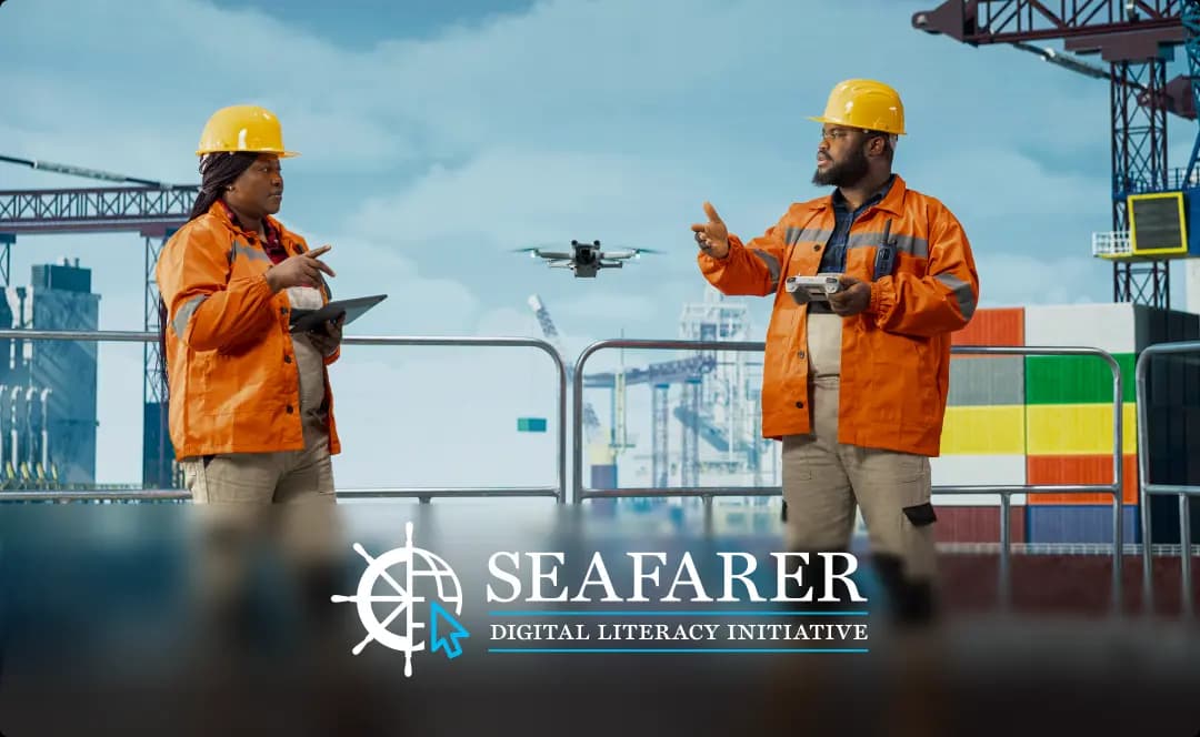 Seafarers training with digital tools in a maritime environment